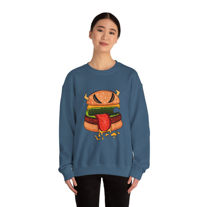 Unisex Heavy Blend™ Crewneck Sweatshirt (Cheeseburger Monster)