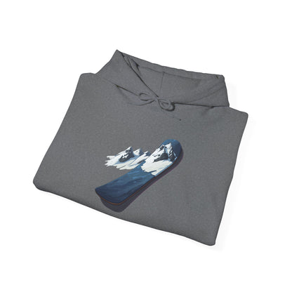 Unisex Heavy Blend™ Hooded Sweatshirt (Mountain Snowboard)