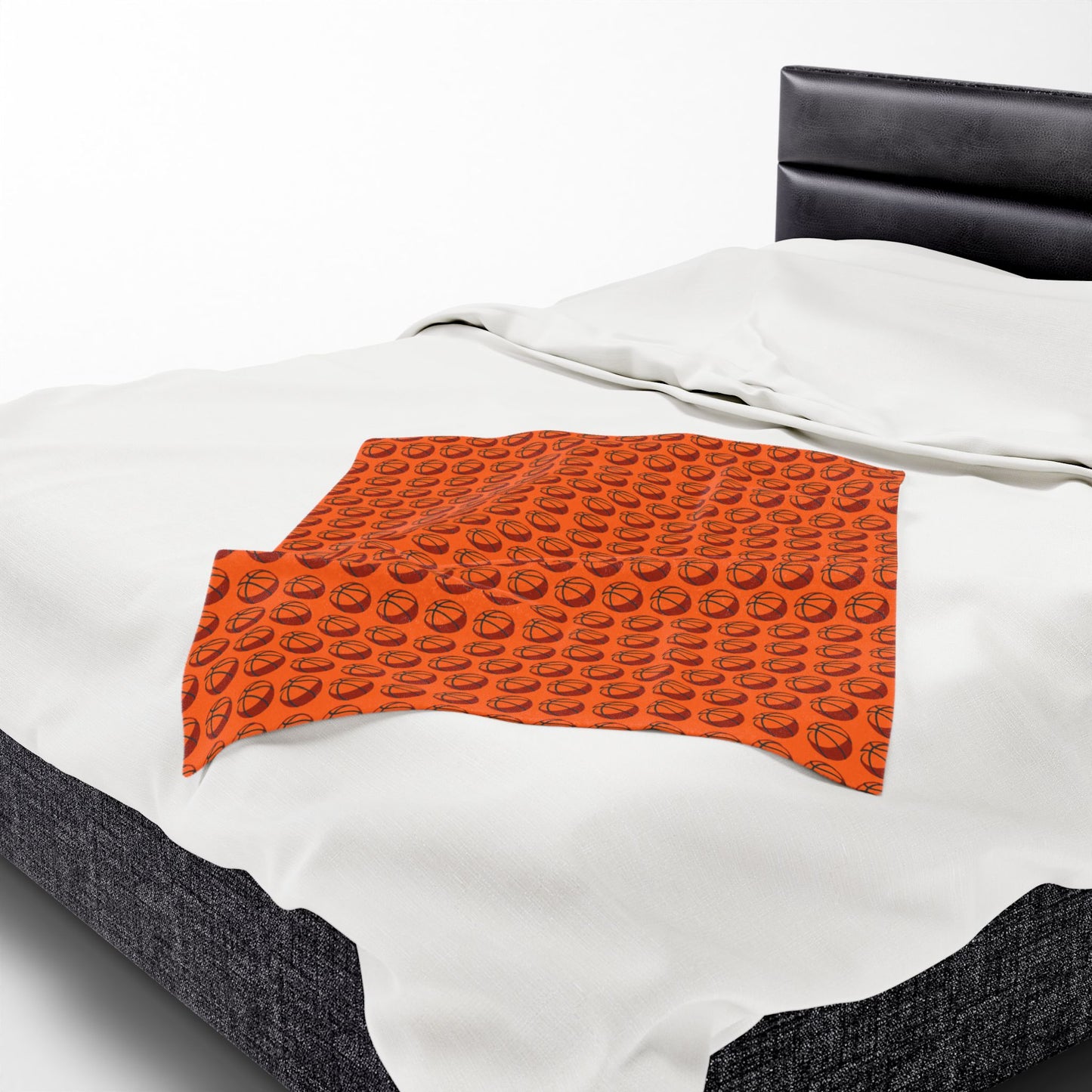 Velveteen Plush Blanket (Basketball)