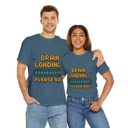 Unisex Heavy Cotton Tee (Brain Loading...Please Wait)