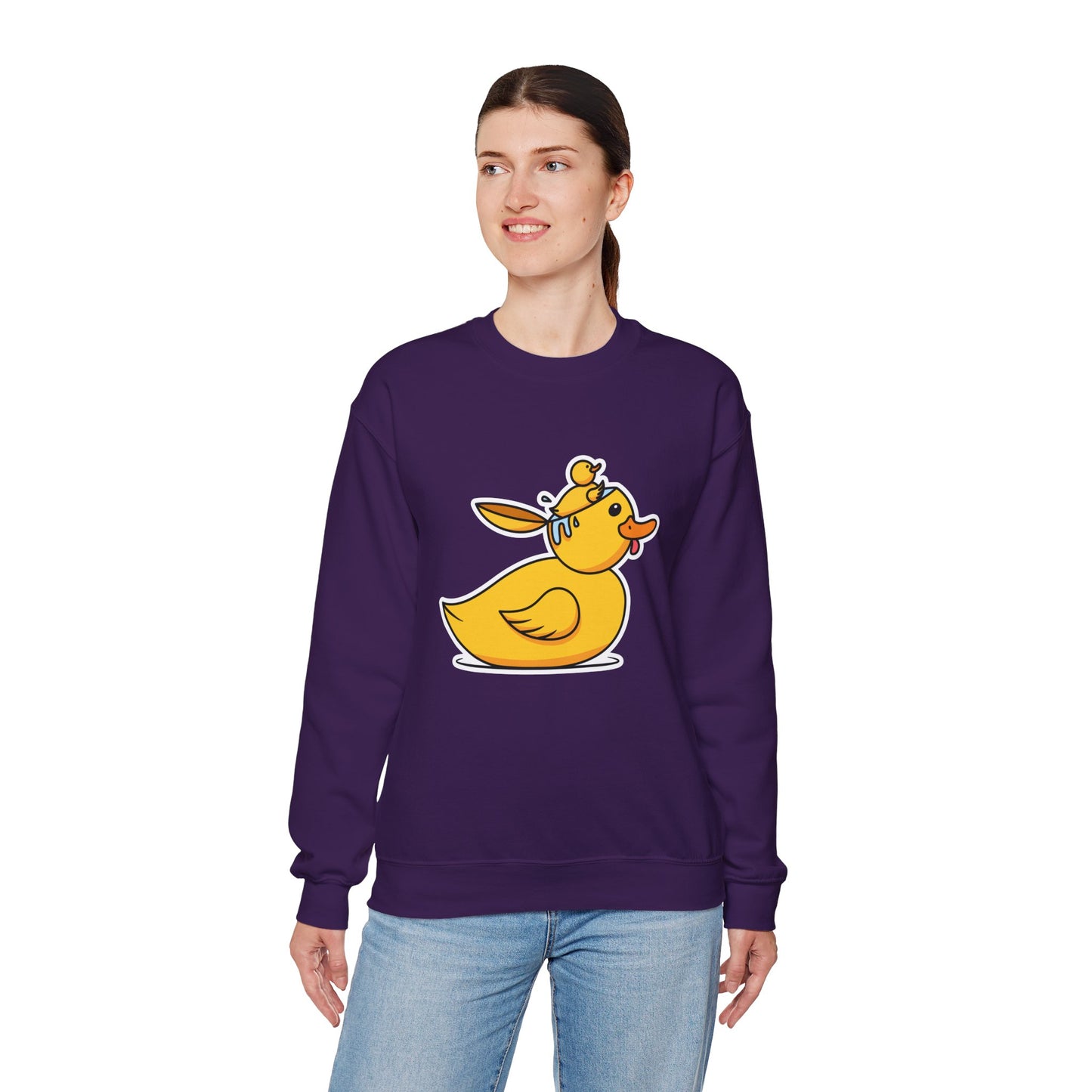 Unisex Heavy Blend™ Crewneck Sweatshirt (Duck Bird Brain)