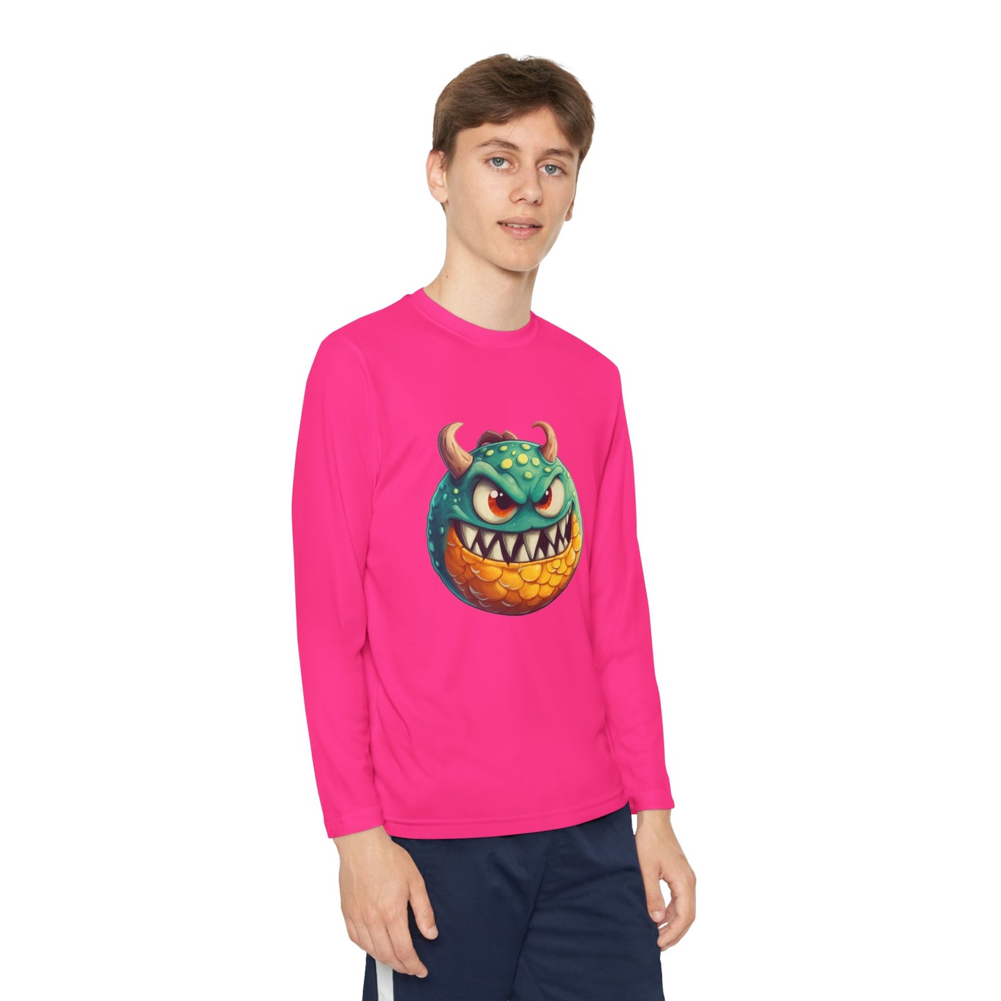 Youth Long Sleeve Competitor Tee (Green Monster 1)