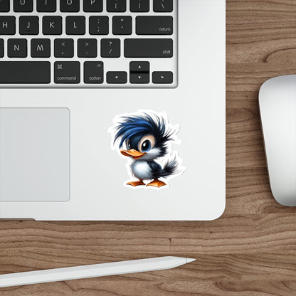 Die-Cut Stickers | Perfect for Laptops & Travel Decor (Blue Hair Duck)