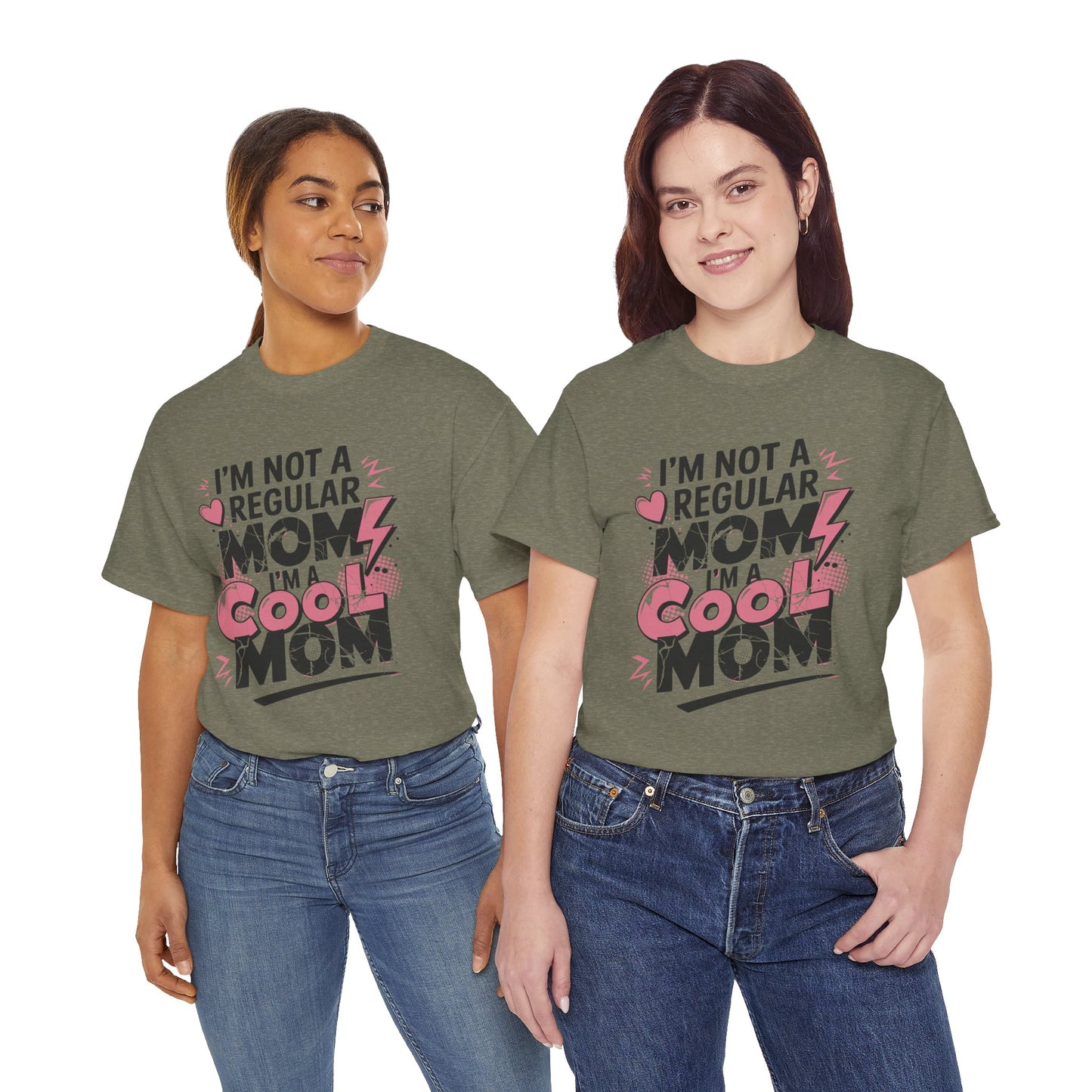 Unisex Heavy Cotton Tee (I'm Not a Regular Mom, I'm a Cool Mom)