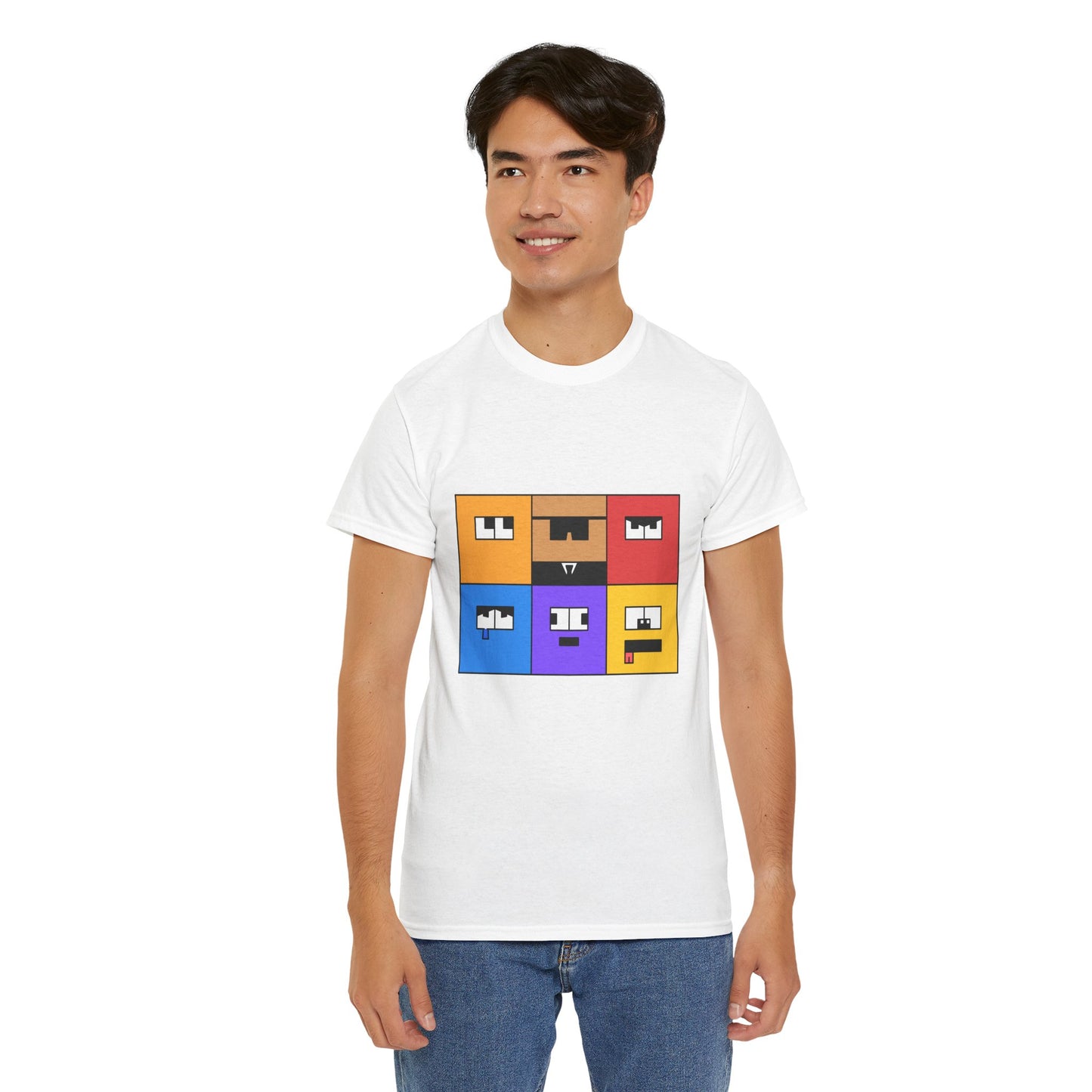 Unisex Heavy Cotton Tee (Emotion Blocks)