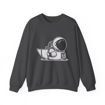 Unisex Heavy Blend™ Crewneck Sweatshirt (Astronaut Duck)