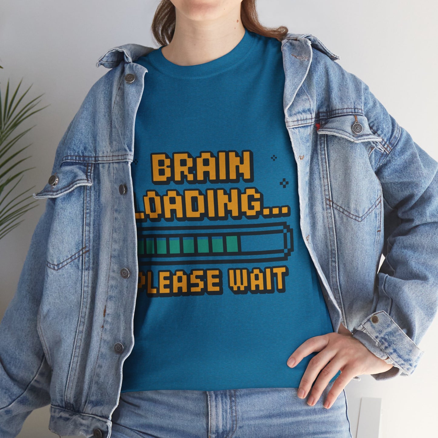 Unisex Heavy Cotton Tee (Brain Loading...Please Wait)