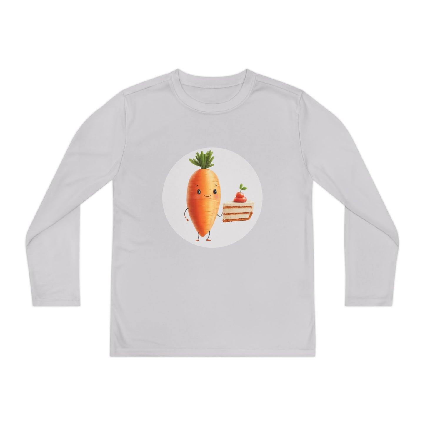 Youth Long Sleeve Competitor Tee (Carrot Cake)