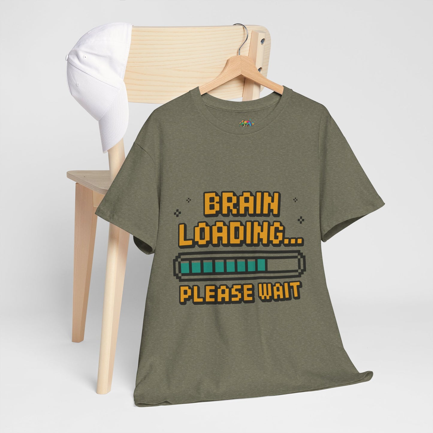 Unisex Heavy Cotton Tee (Brain Loading...Please Wait)