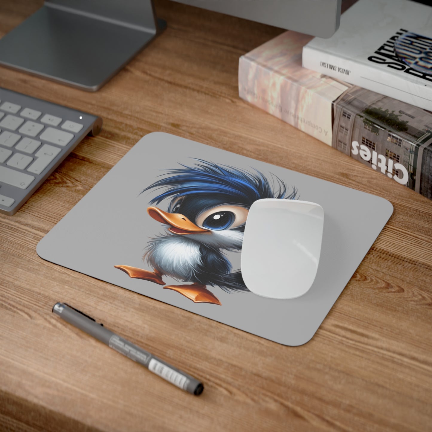 Desk Mouse Pad (Blue Hair Duck)