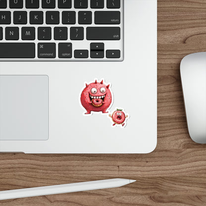 Die-Cut Stickers | Vibrant Art for Personalization (Donut Monster eating Donut)