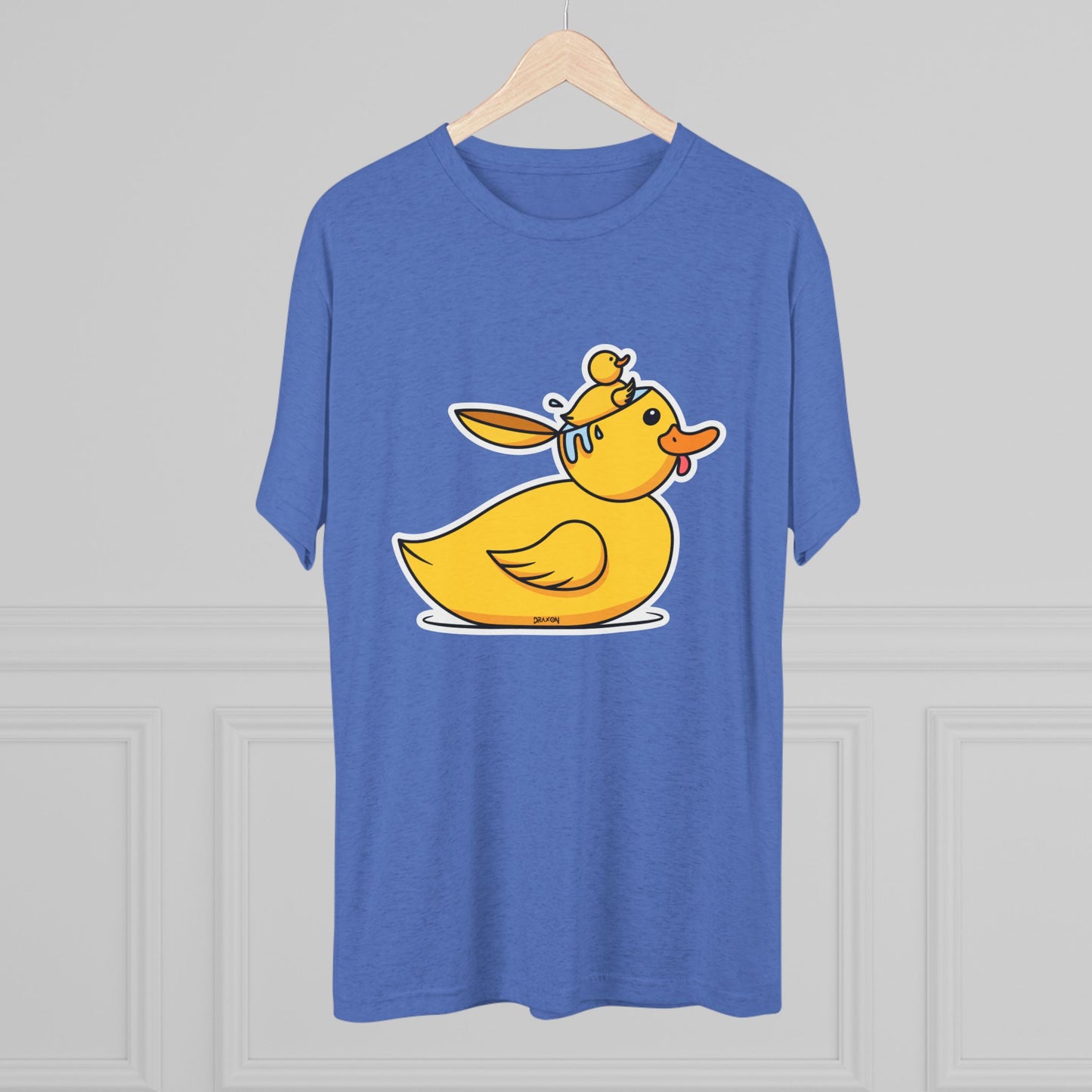 Unisex Tri-Blend Crew Tee (Duck Bird Brain)