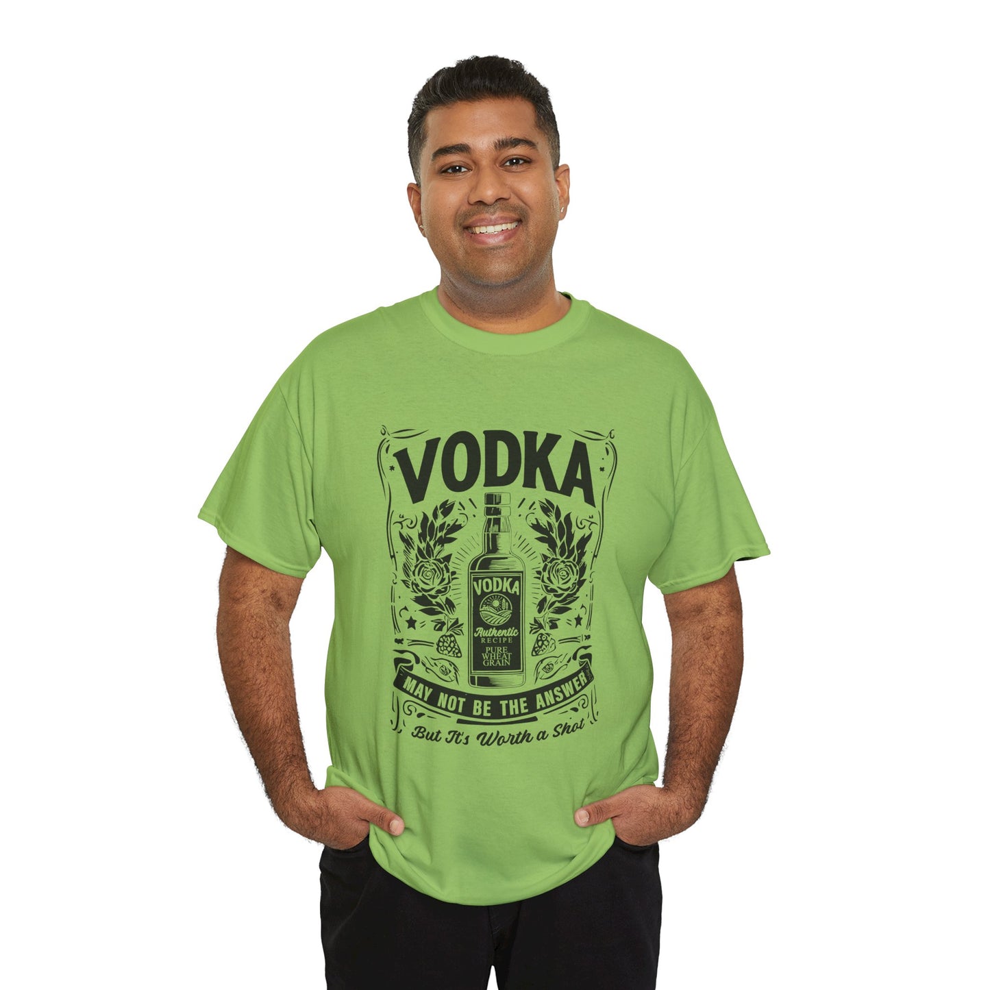 Unisex Heavy Cotton Tee (Vodka - Worth a Shot)