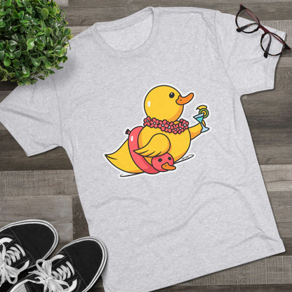 Unisex Tri-Blend Crew Tee (Tropical Duck)