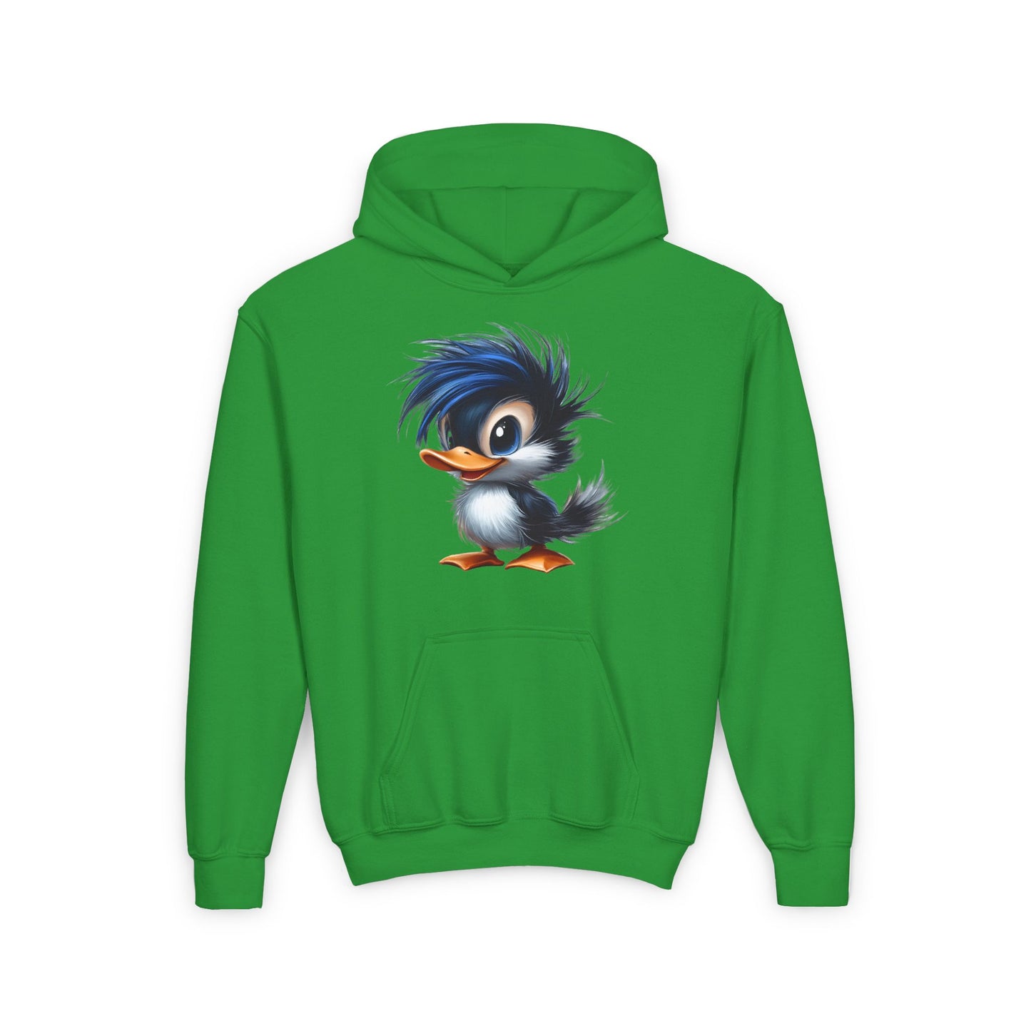 Youth Heavy Blend Hooded Sweatshirt (Blue Hair Duck)