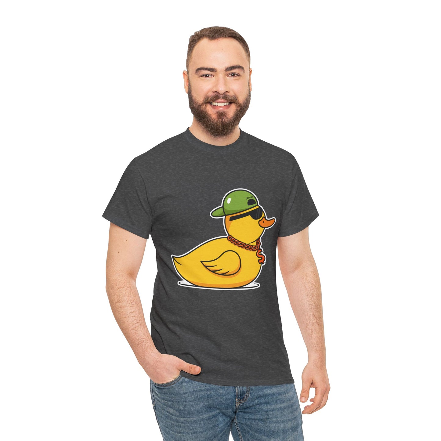 Unisex Heavy Cotton Tee (Gangster Duck)