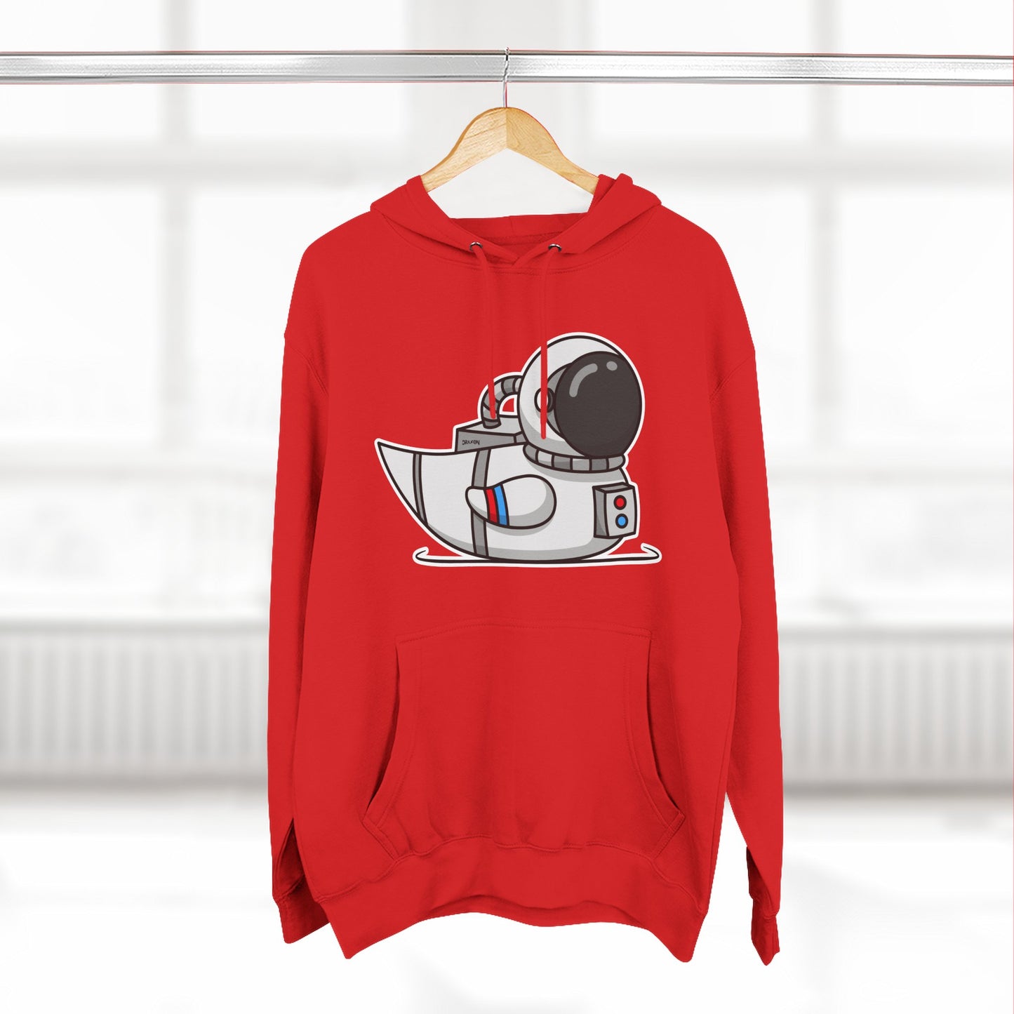Three-Panel Fleece Hoodie (Astronaut Duck)
