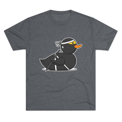 Unisex Tri-Blend Crew Tee (Ninja Duck)
