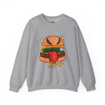 Unisex Heavy Blend™ Crewneck Sweatshirt (Cheeseburger Monster)