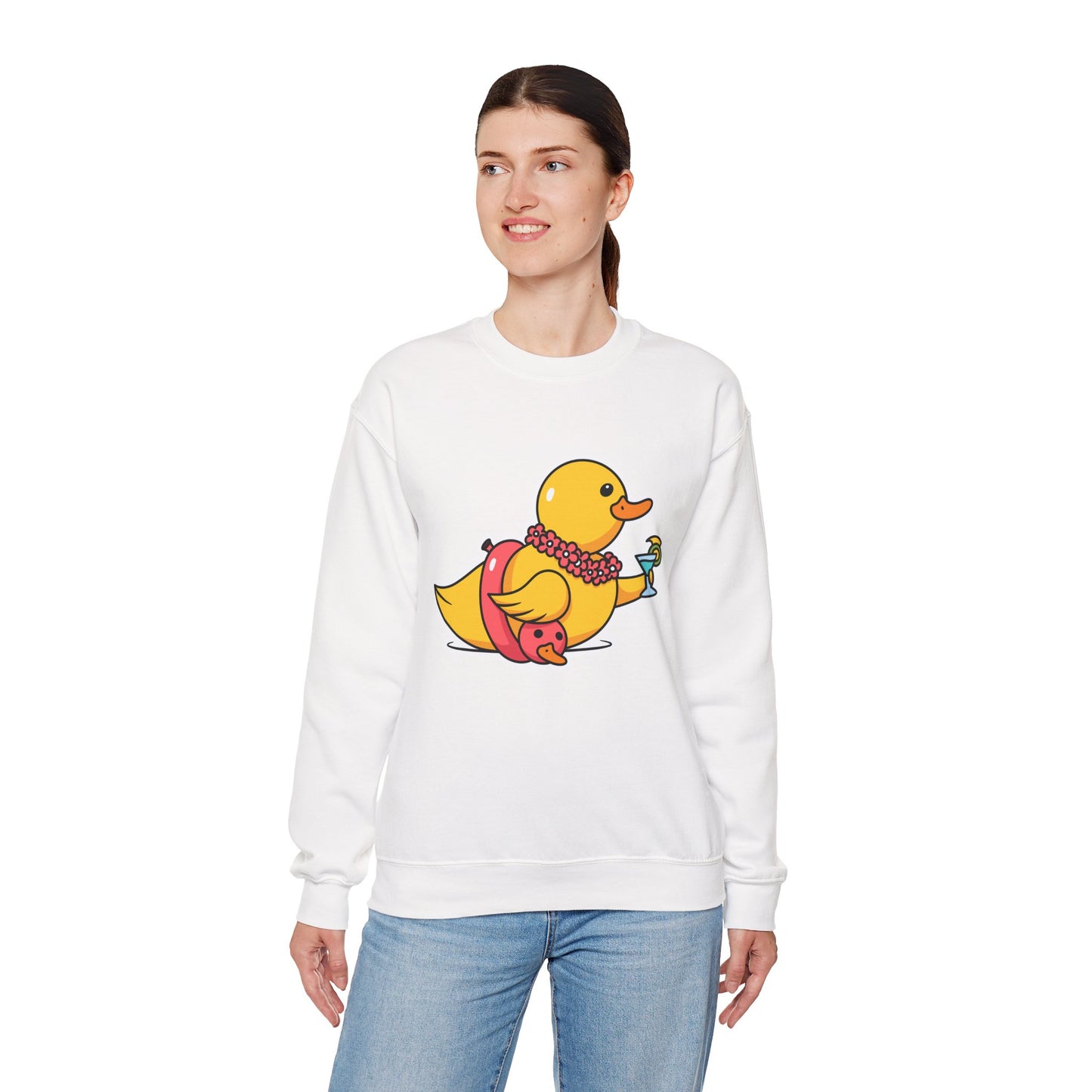 Unisex Heavy Blend™ Crewneck Sweatshirt (Tropical Duck)