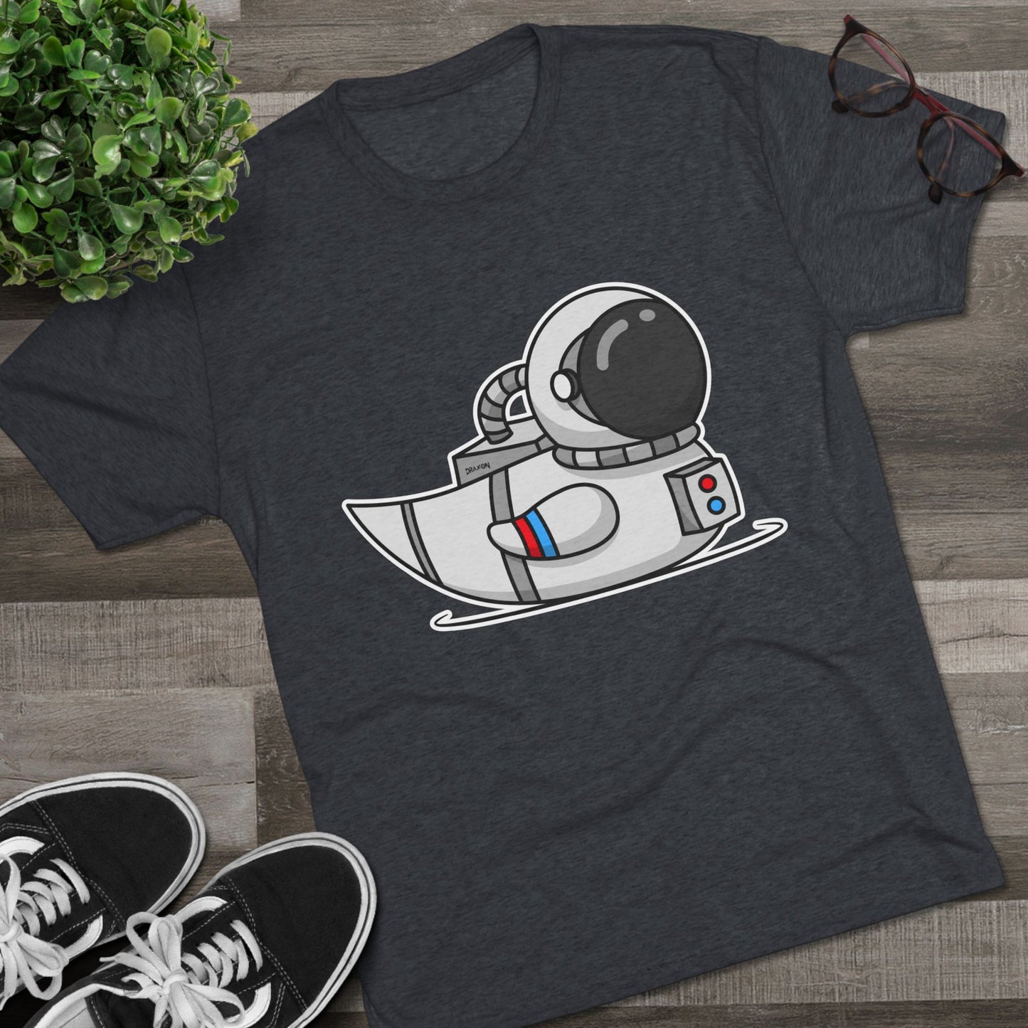 Unisex Tri-Blend Crew Tee (Astronaut Duck)