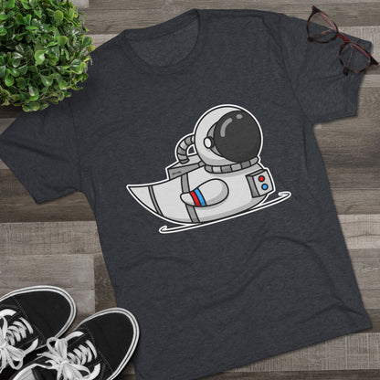 Unisex Tri-Blend Crew Tee (Astronaut Duck)