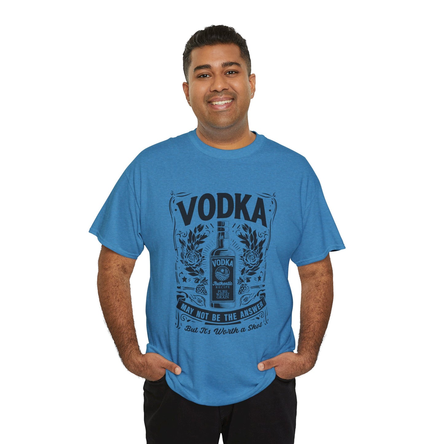 Unisex Heavy Cotton Tee (Vodka - Worth a Shot)