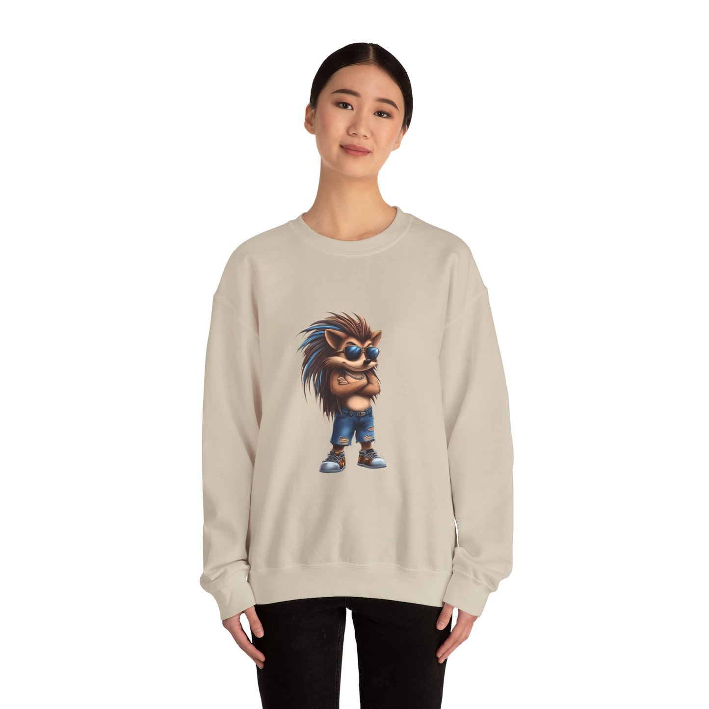 Unisex Heavy Blend™ Crewneck Sweatshirt (Cool Hedgehog)