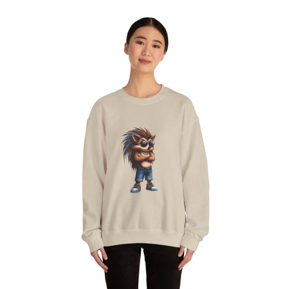 Unisex Heavy Blend™ Crewneck Sweatshirt (Cool Hedgehog)