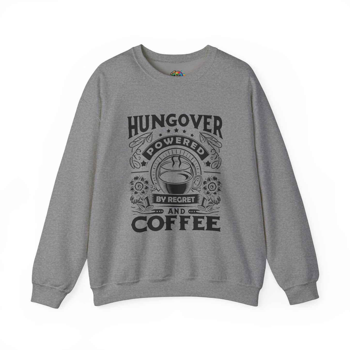 Unisex Heavy Blend™ Crewneck Sweatshirt (Hungover - Powered by Coffee)