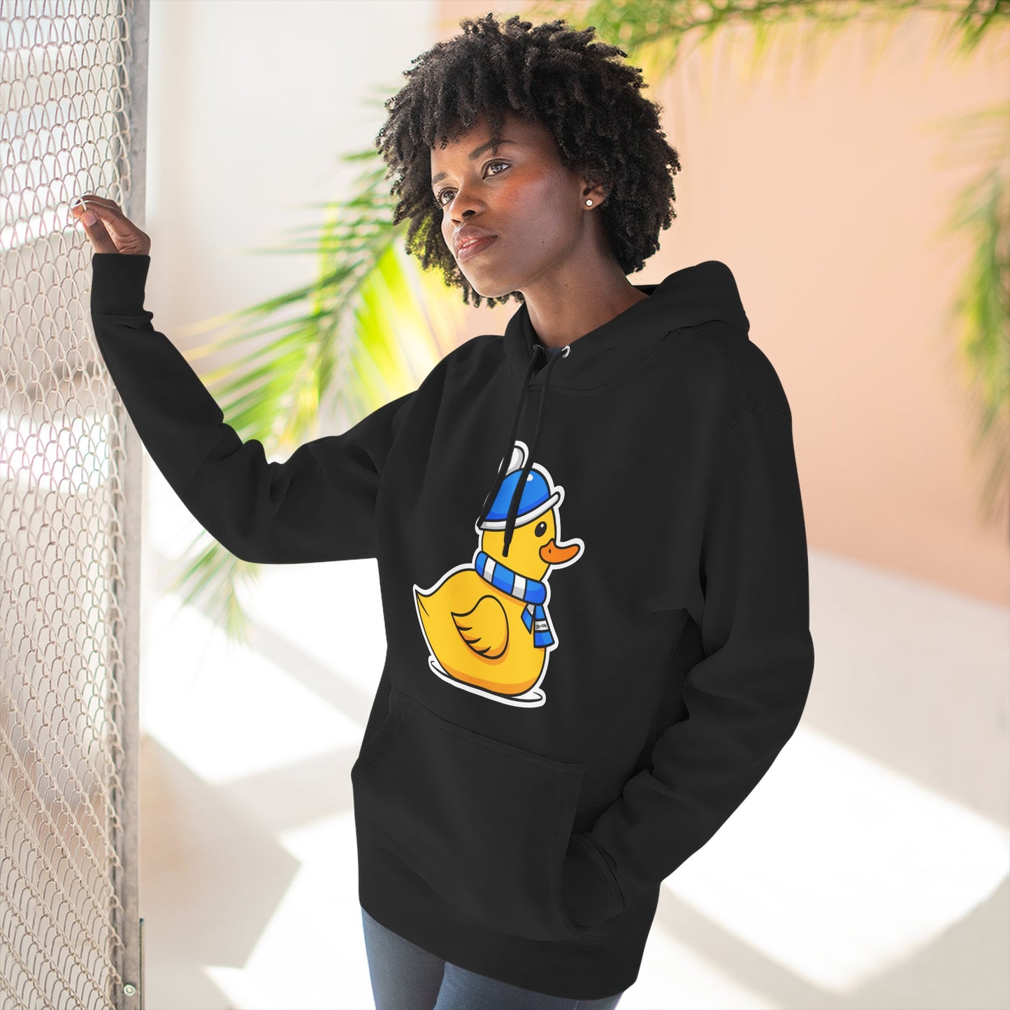 Three-Panel Fleece Hoodie (Chilly Duck)
