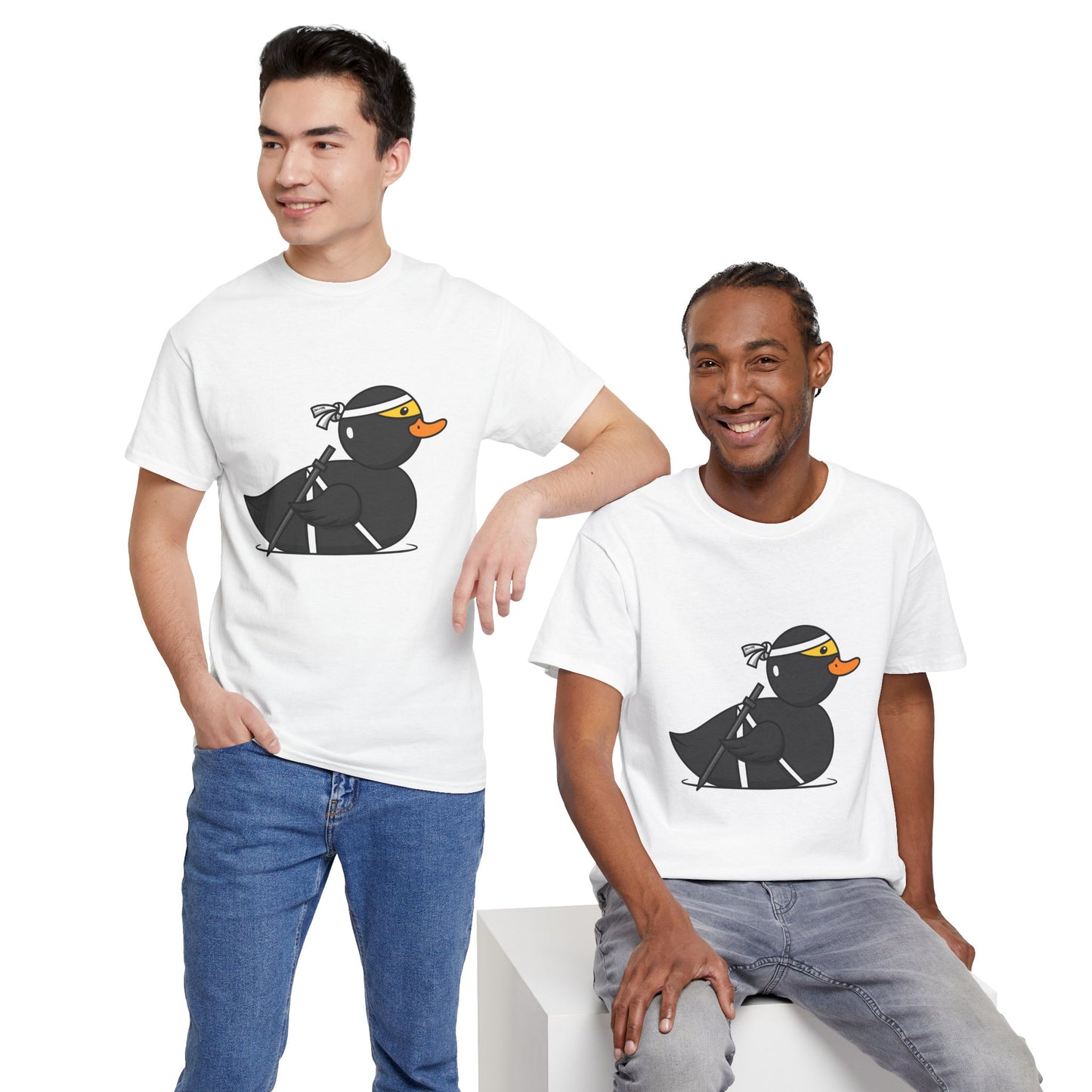 Unisex Heavy Cotton Tee (Ninja Duck)