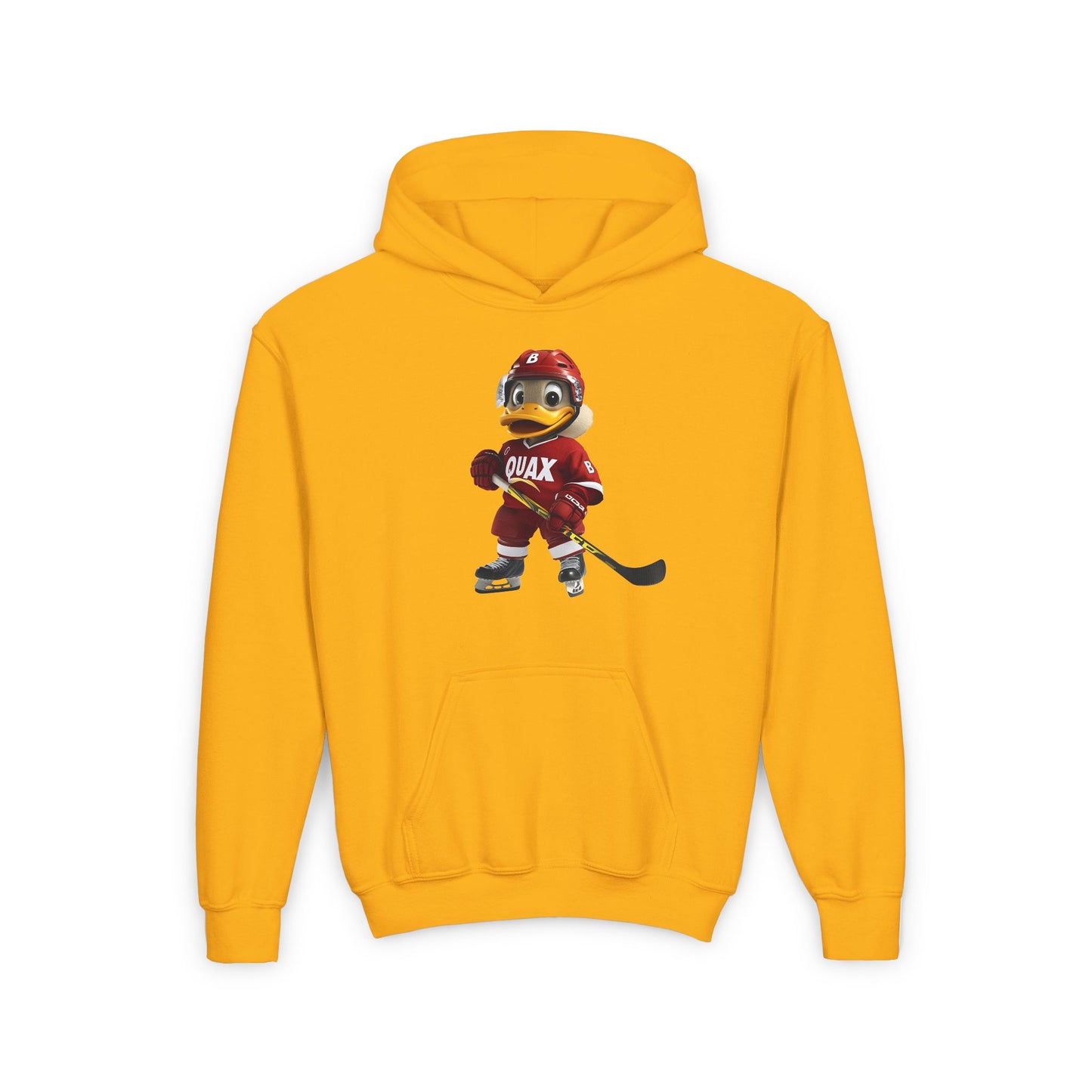 Youth Heavy Blend Hooded Sweatshirt (Hockey Quax)