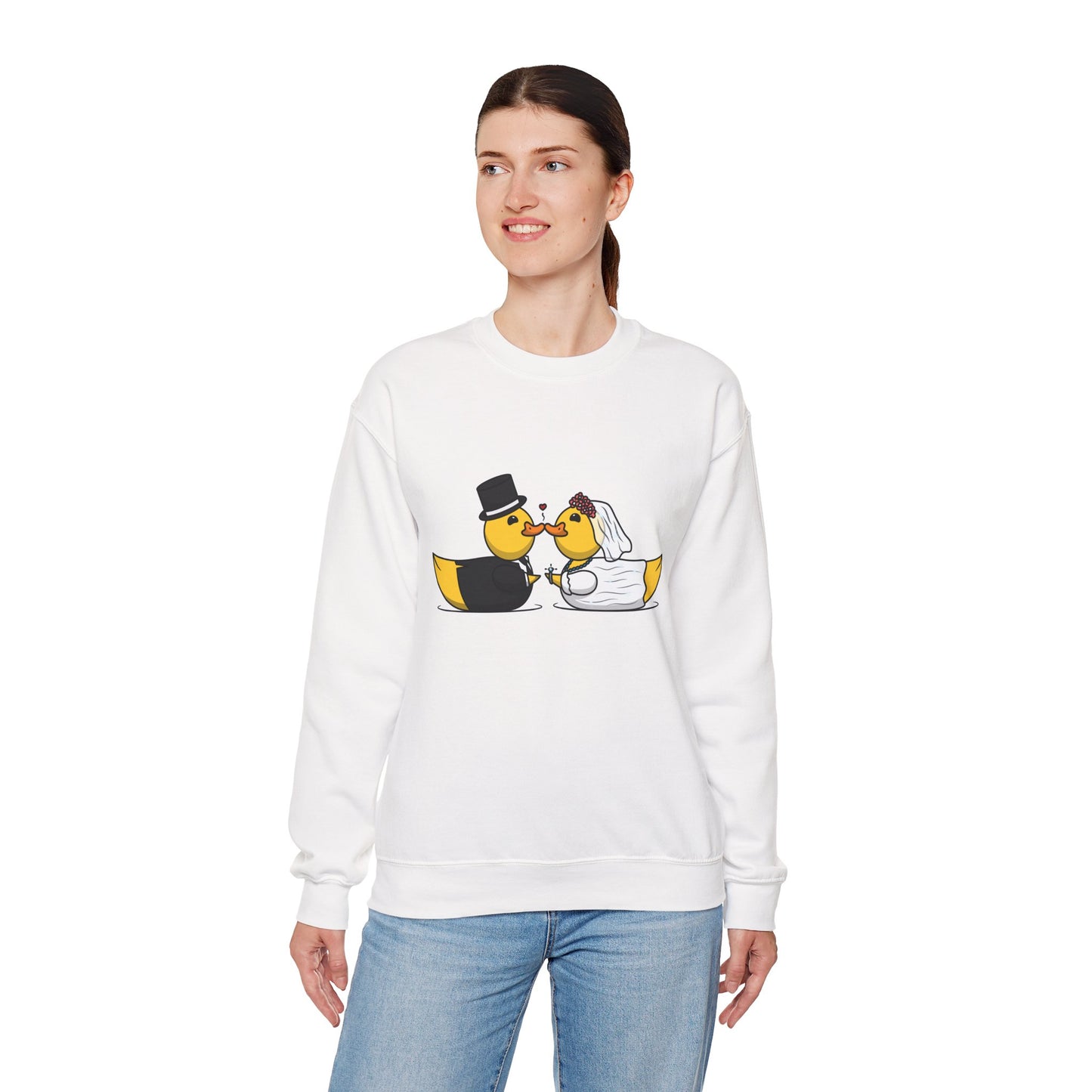 Unisex Heavy Blend™ Crewneck Sweatshirt (Wedding Ducks)