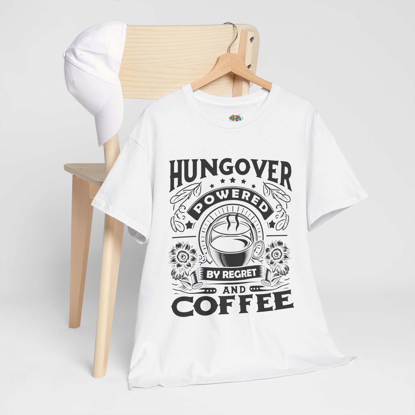 Unisex Heavy Cotton Tee (Hungover - Powered by Coffee)