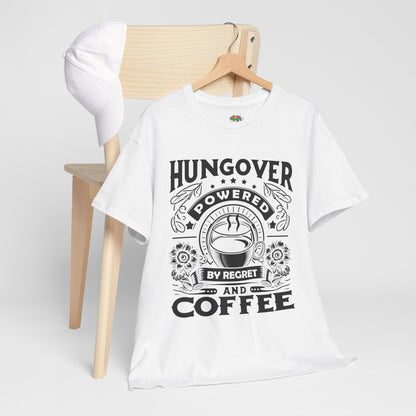 Unisex Heavy Cotton Tee (Hungover - Powered by Coffee)