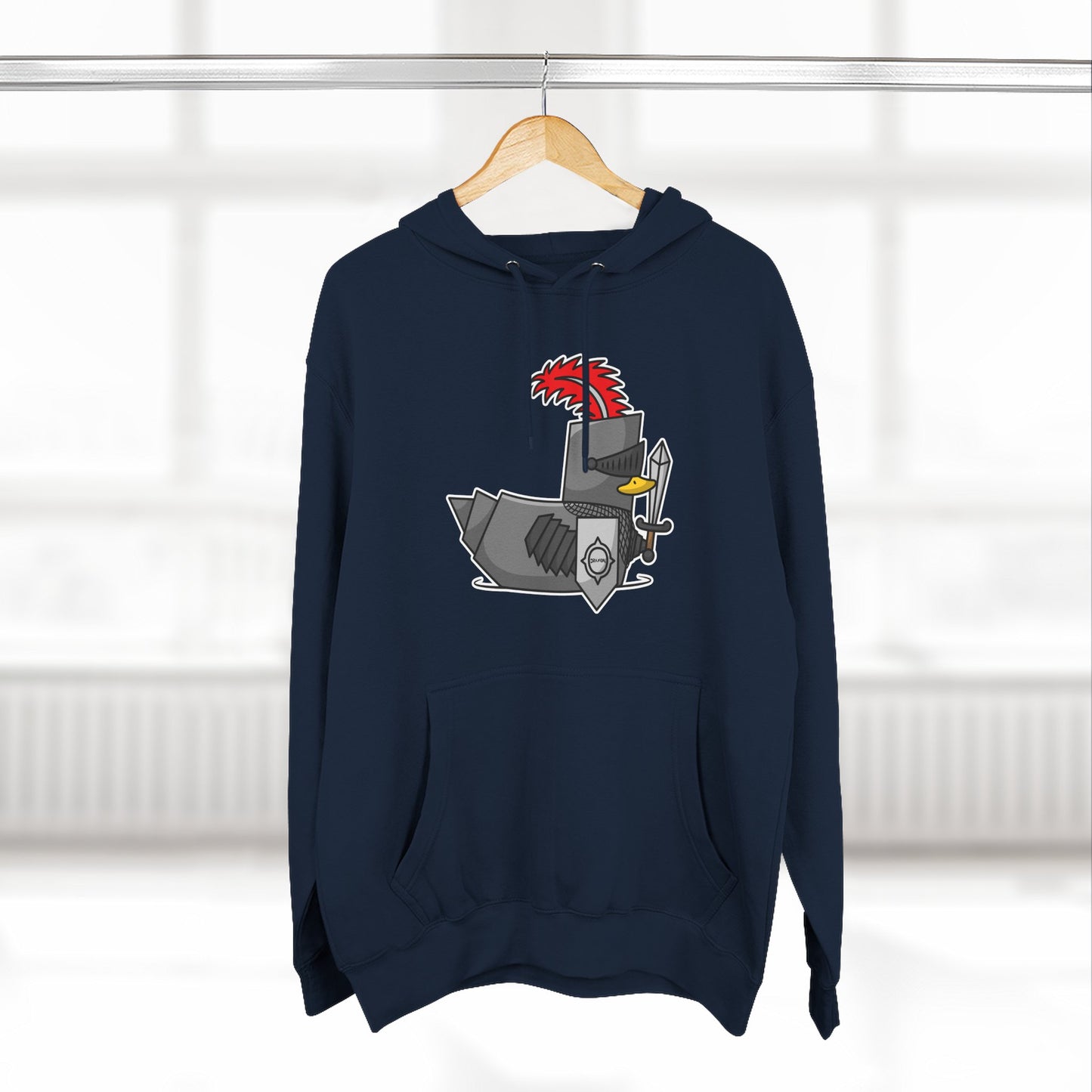 Three-Panel Fleece Hoodie (Knight Duck)