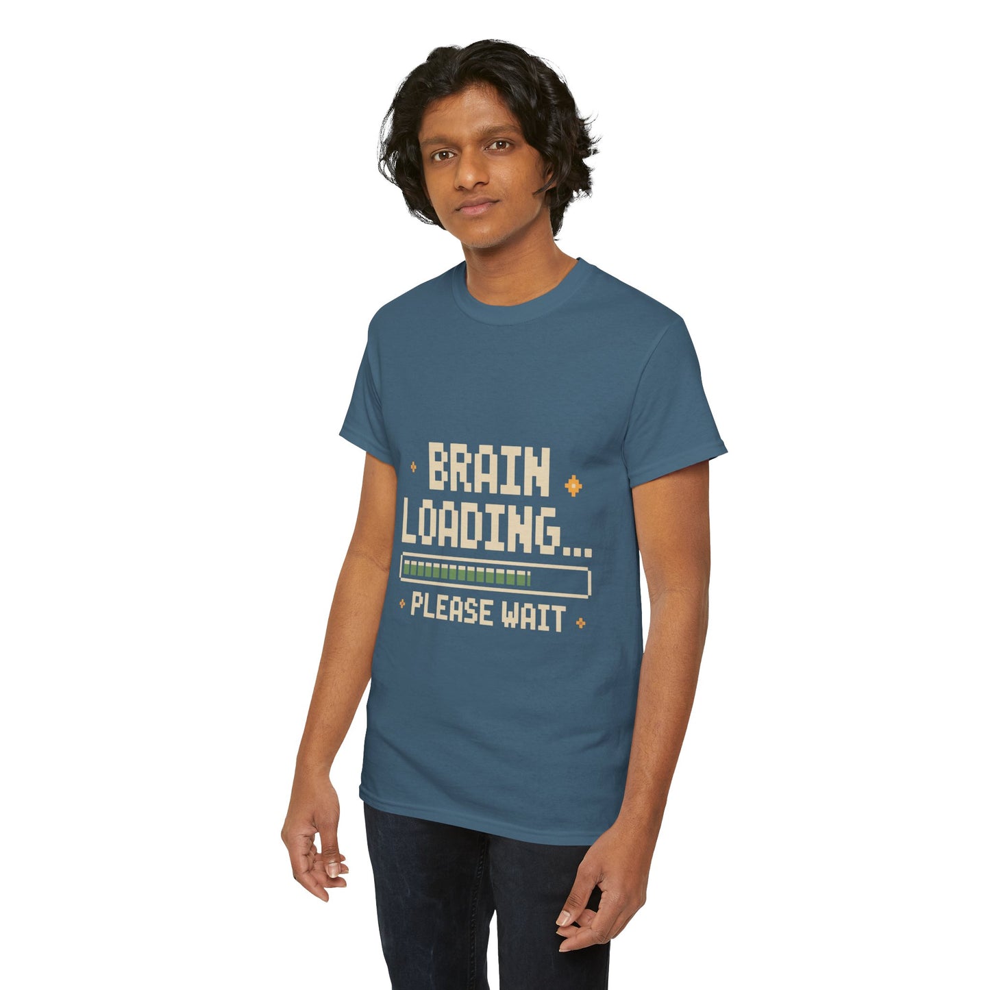Unisex Heavy Cotton Tee (Brain Loading...Please Wait)