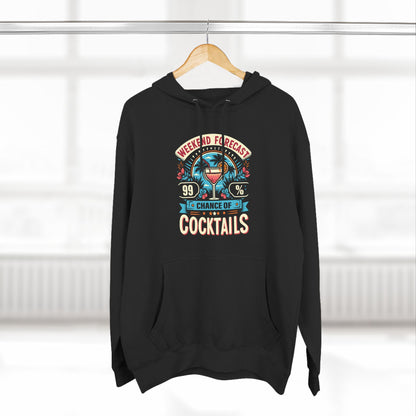 Three-Panel Fleece Hoodie (99% Chance of Cocktails)