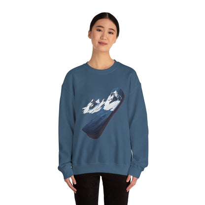 Unisex Heavy Blend™ Crewneck Sweatshirt (Mountain Snowboard)