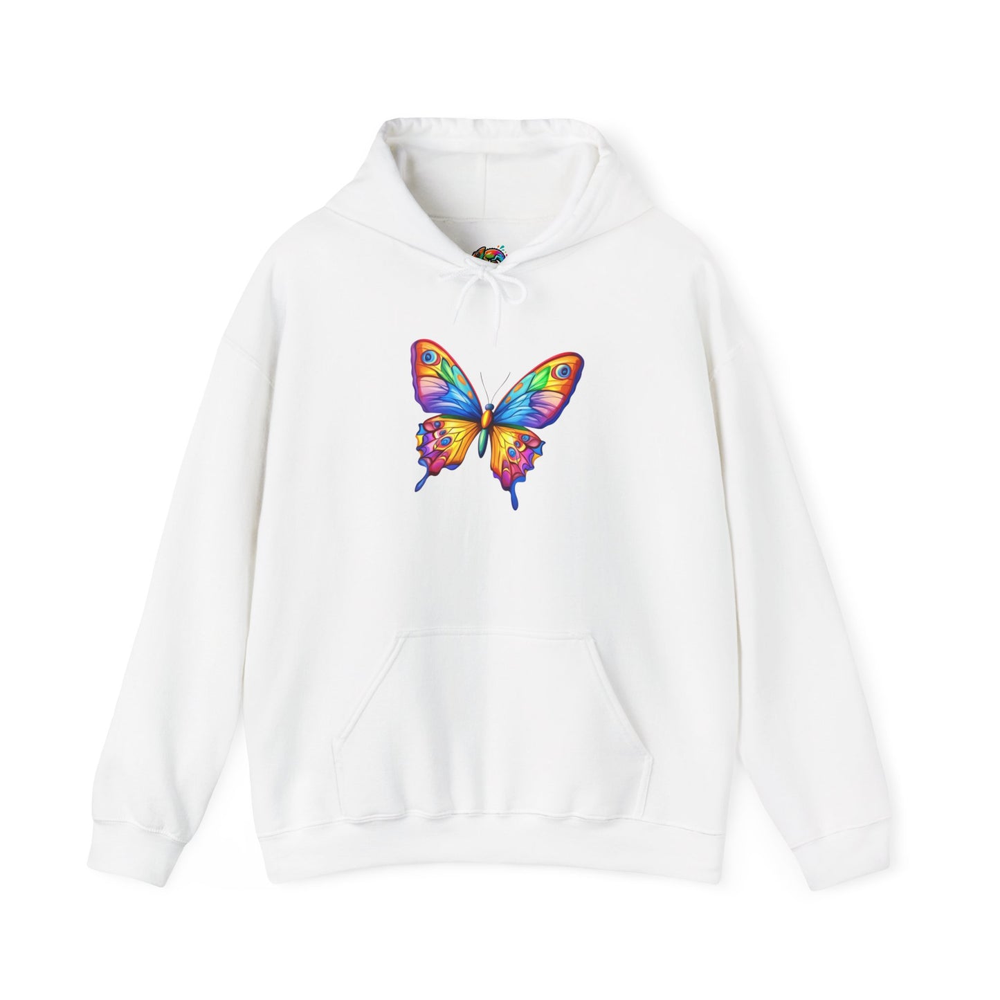 Unisex Heavy Blend™ Hooded Sweatshirt (Colorful Butterfly)