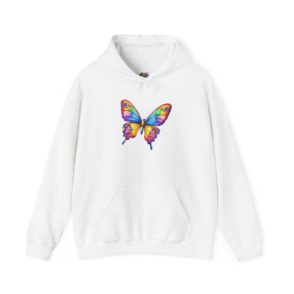 Unisex Heavy Blend™ Hooded Sweatshirt (Colorful Butterfly)