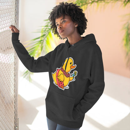 Three-Panel Fleece Hoodie (Tropical Duck)