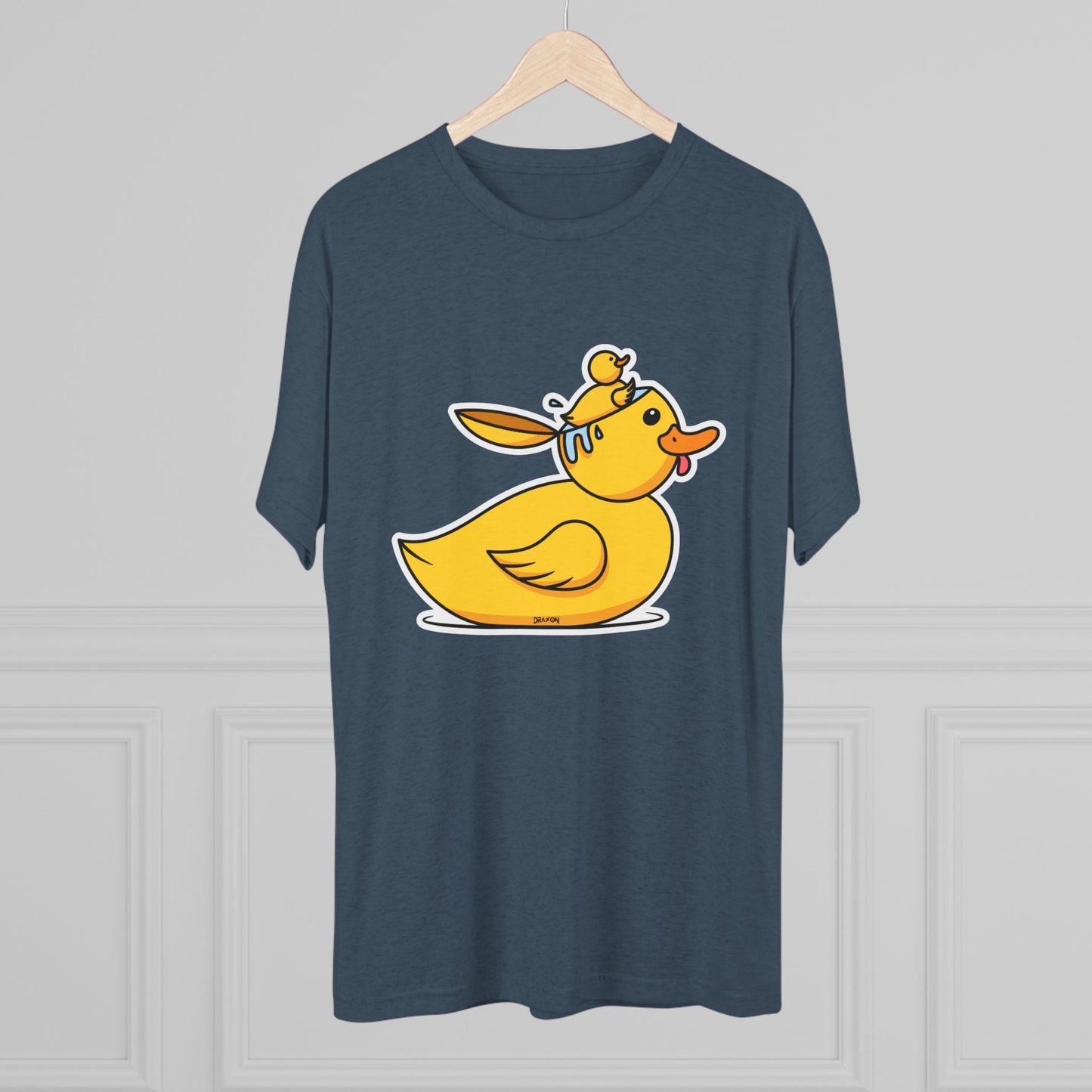 Unisex Tri-Blend Crew Tee (Duck Bird Brain)