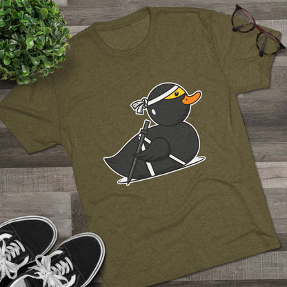 Unisex Tri-Blend Crew Tee (Ninja Duck)