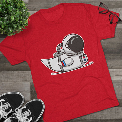 Unisex Tri-Blend Crew Tee (Astronaut Duck)