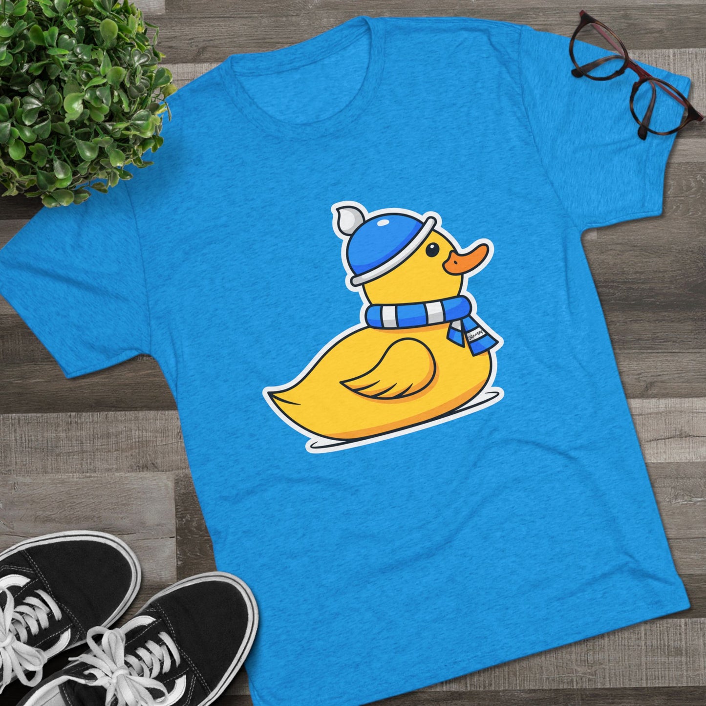 Unisex Tri-Blend Crew Tee (Chilly Duck)