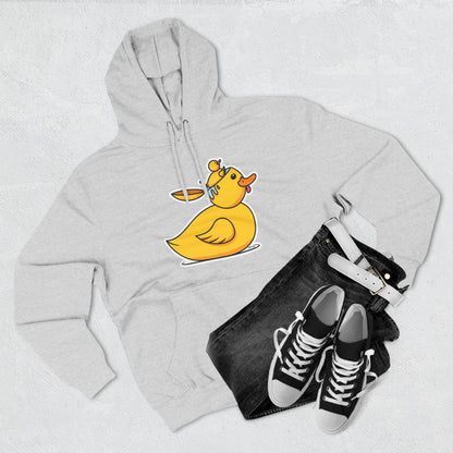 Three-Panel Fleece Hoodie (Duck Bird Brain)