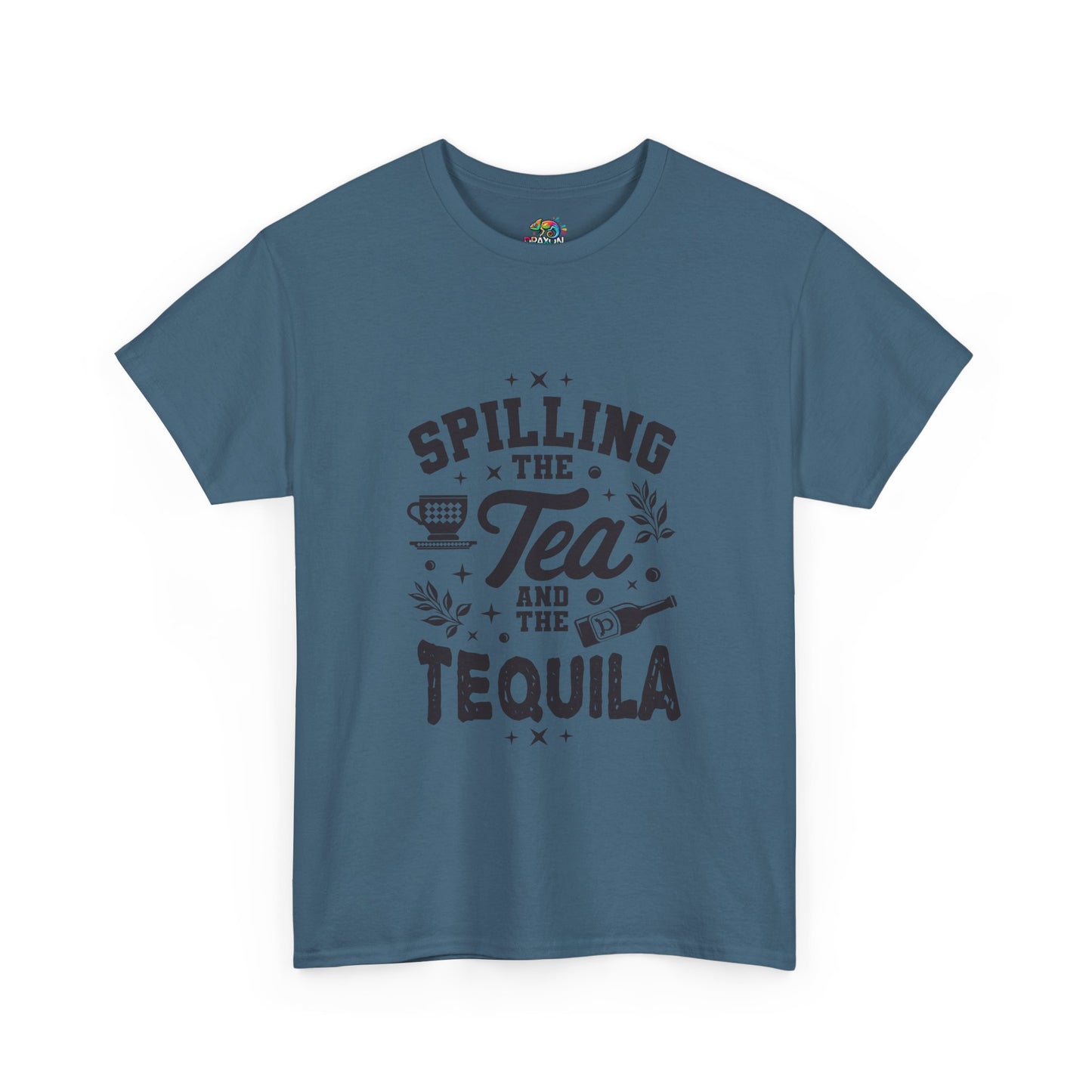 Unisex Heavy Cotton Tee (Spill Tea & Tequila)