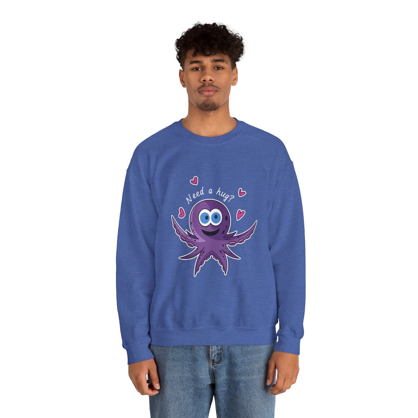 Unisex Heavy Blend™ Crewneck Sweatshirt (Octopus Hug)